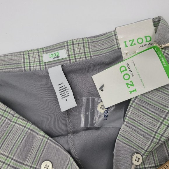 Izod XFG Plaid Skort Mini Pleaded Golf Skirt - Picture 9 of 10